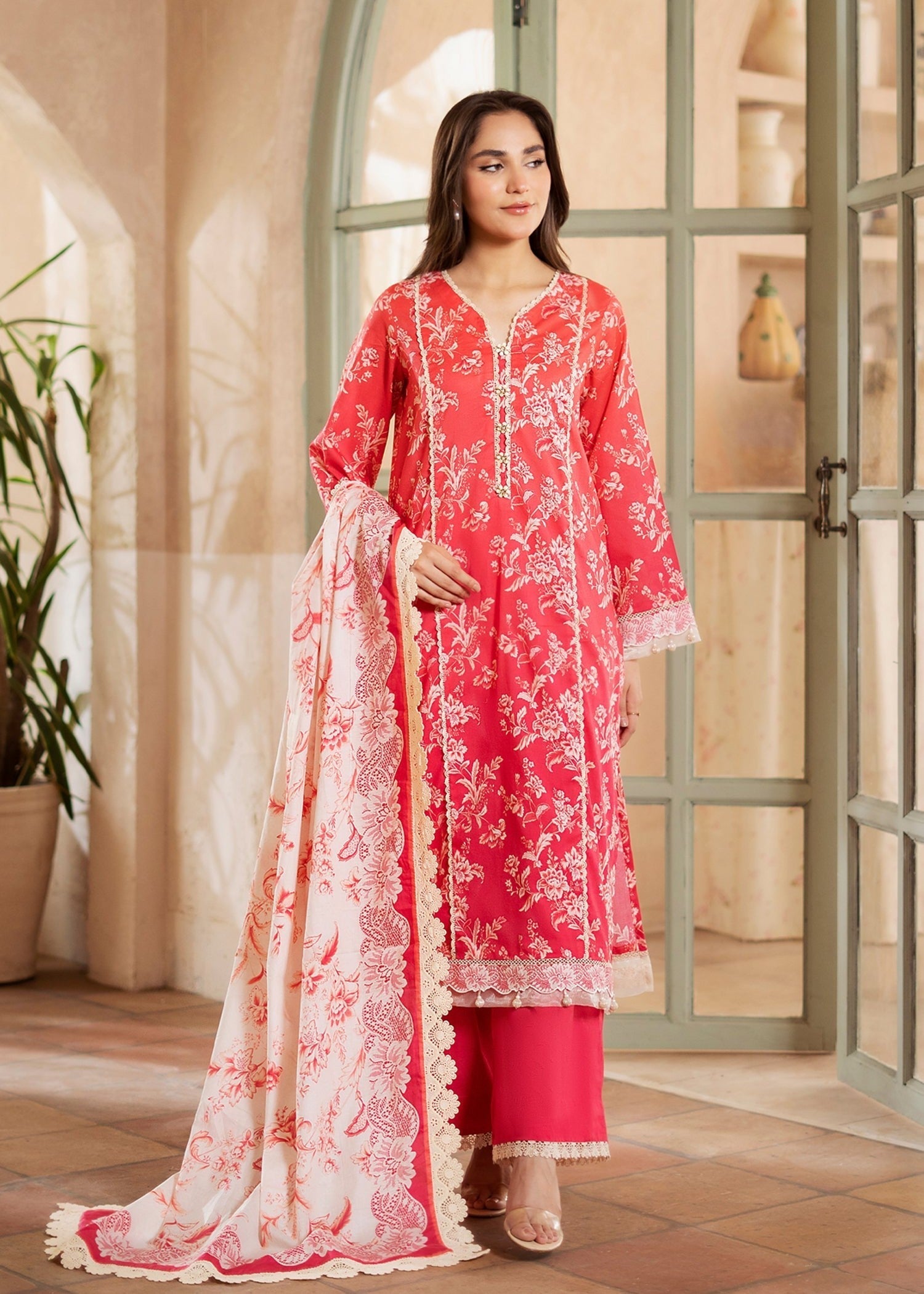 Mausammary Prints Pret Coral Women 3pcs