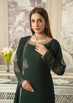 Maira Fashion Green Studded RhineStone Kurta Set Women 4pcs