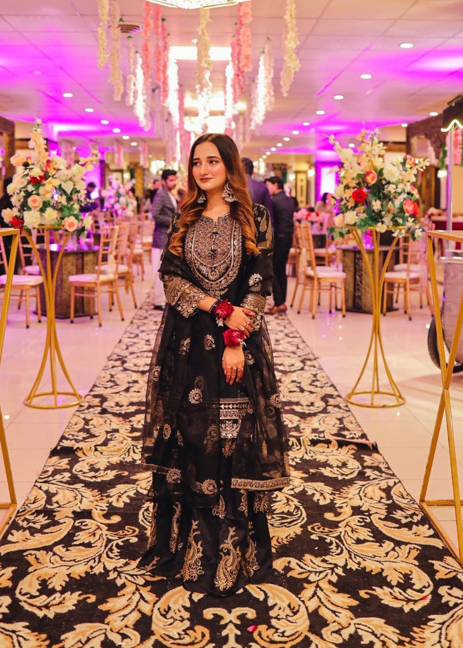 Suits By Sadia IMAAN BLACK GHARARA Women 3pcs