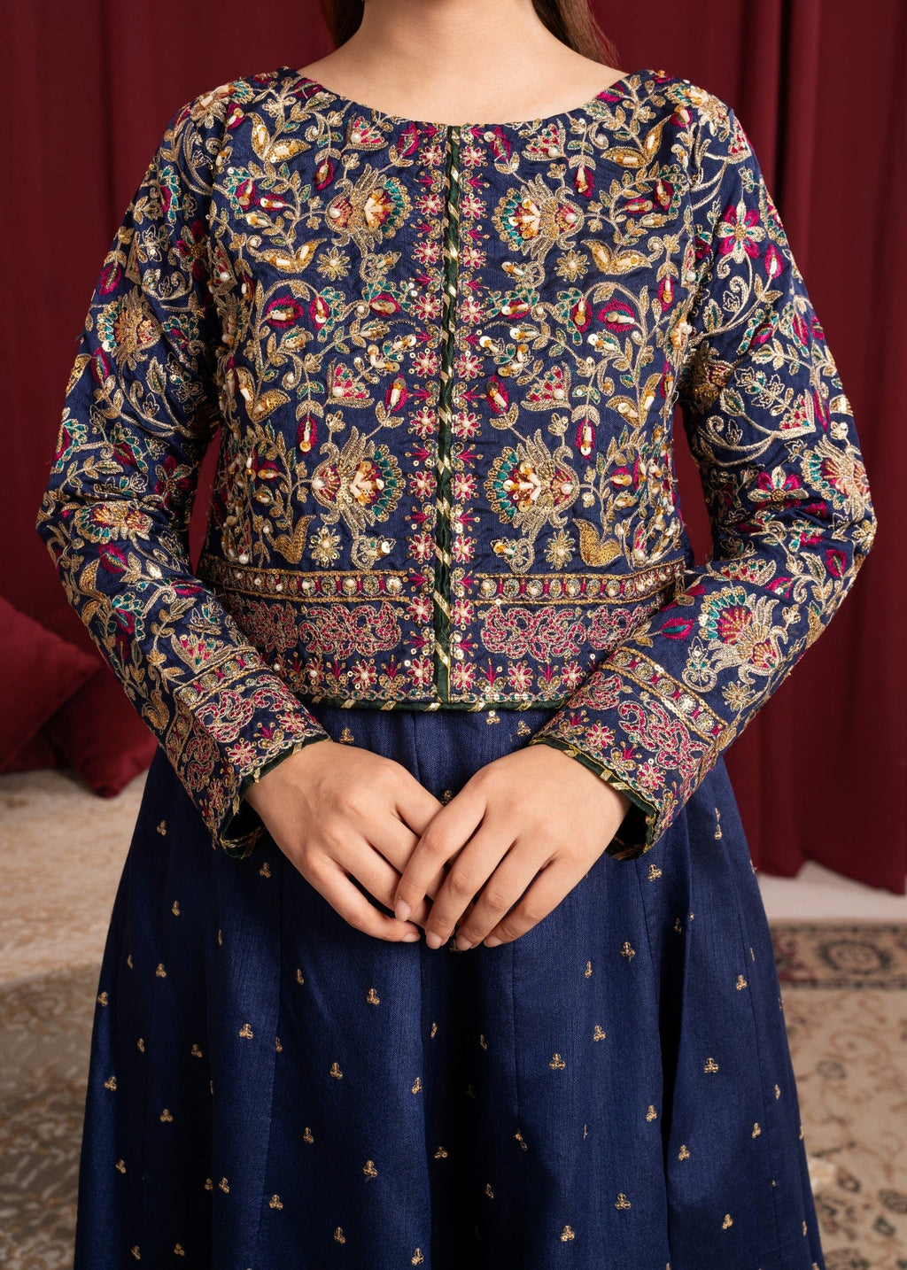 Qasim Anwer By Chandni Bridals SHIRIN (BLUE) Women 3pcs