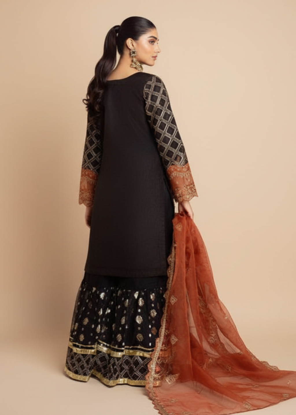 Diara Couture ELEANOR US 558 RUST BLACK Women 3pcs