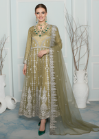Insiya By Saira Jawad Bridal Maxi Olive Green 216 Women 2pcs
