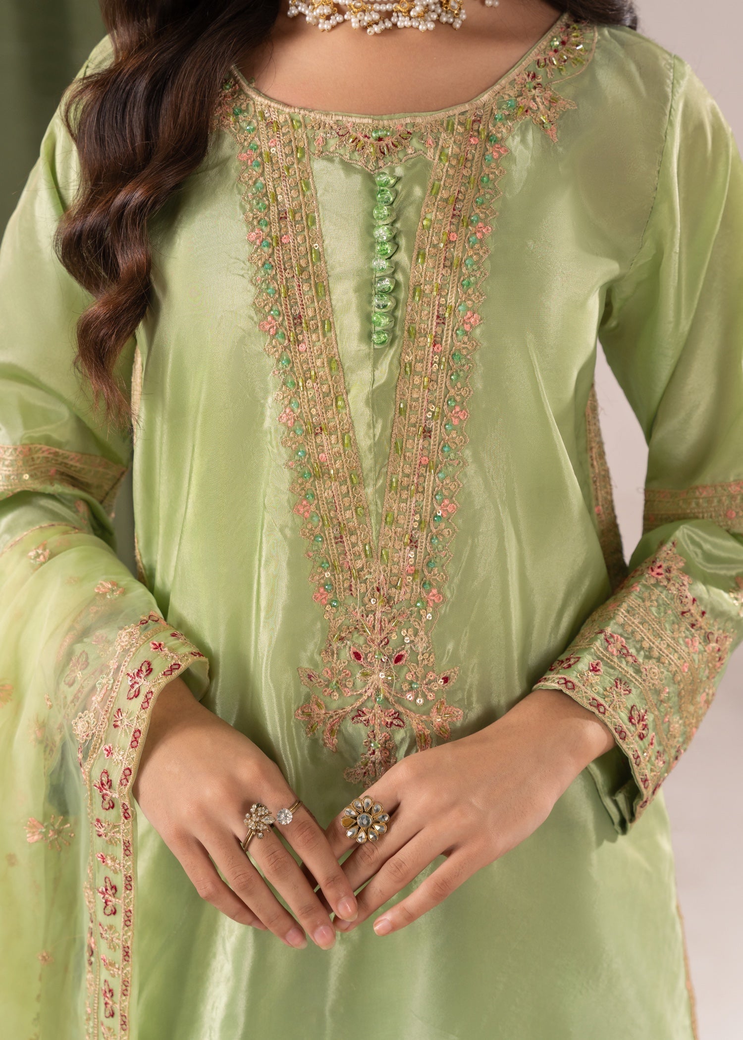 Pehnawa Fashion Silk Plazo Kurta Women 3pcs