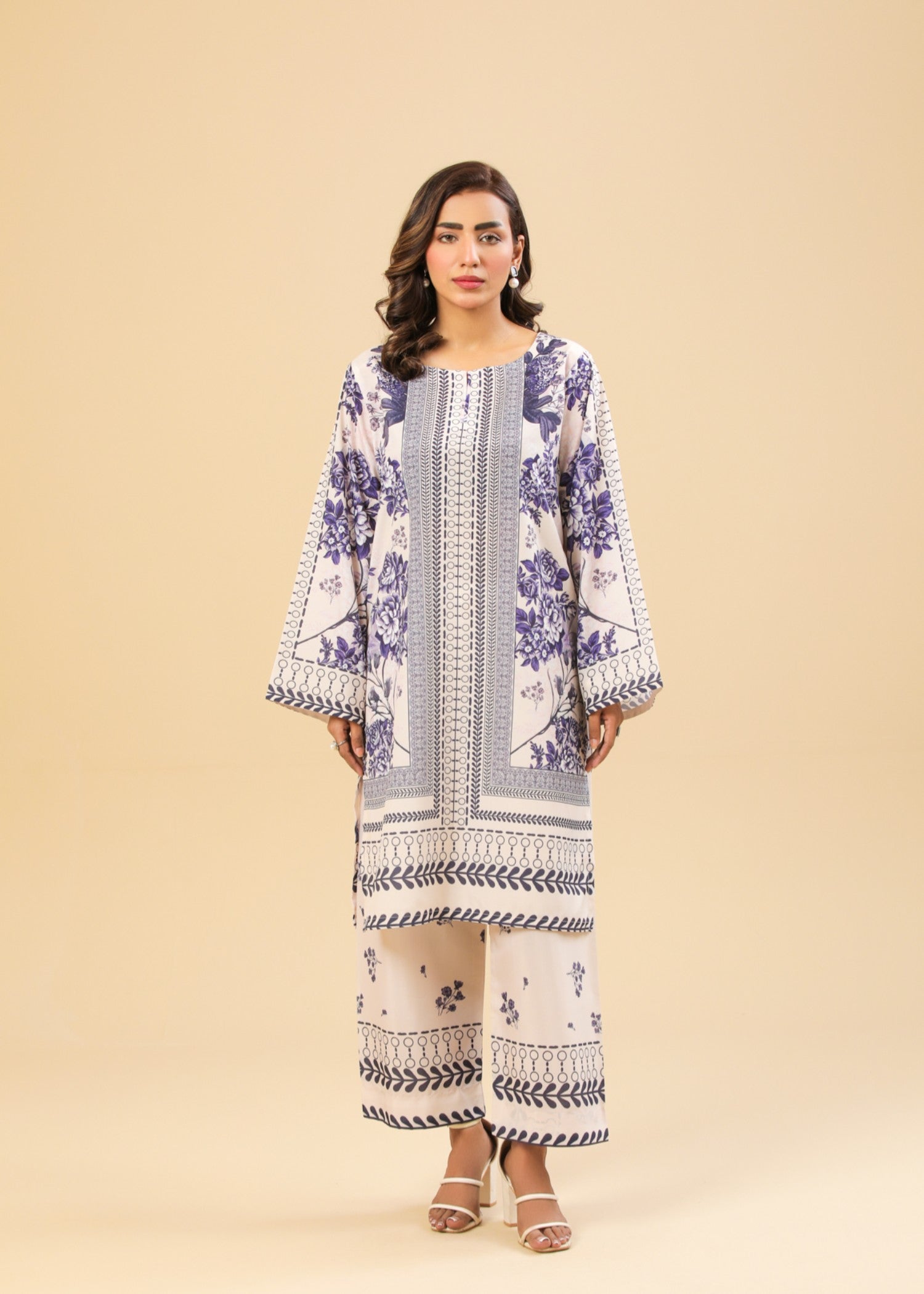 Zenyre Indigo Stripe Printed Set Women 2pcs