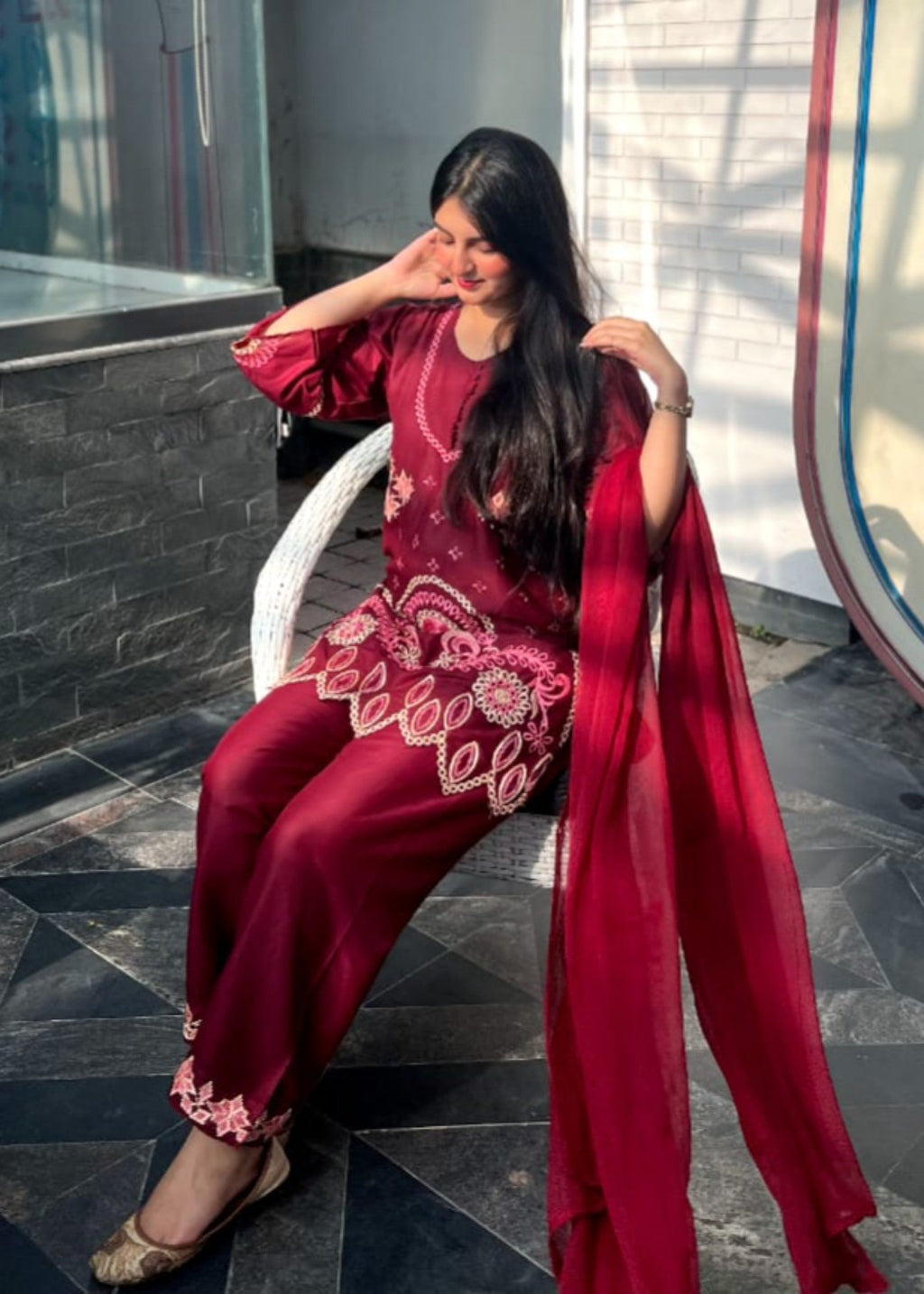 Tawakal Closet MEHAK MAROOON Women 3pcs