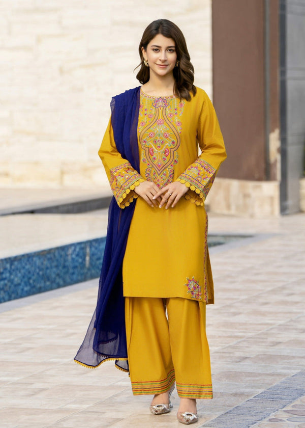 Tehzeeb Libas RANGREZA EMBROIDERED Women 3pcs