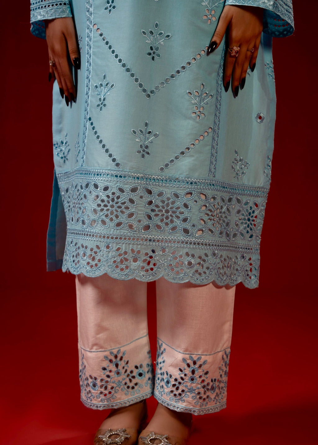 Zeenat & Zoha Sky Blue Women 2pcs