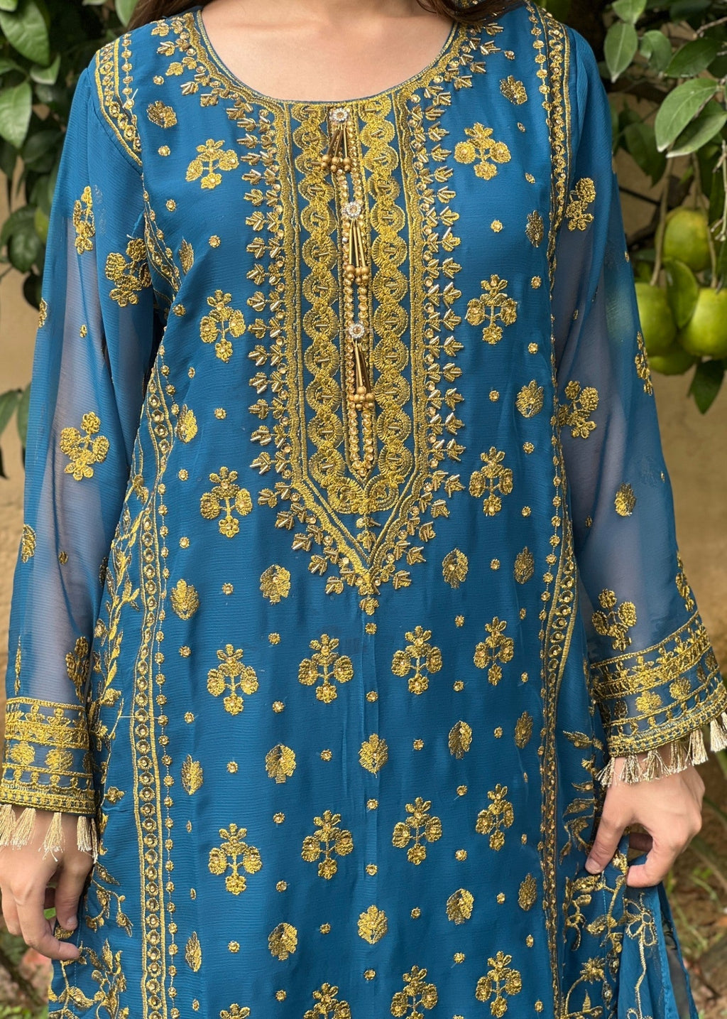 Four Season Boutique ZARI TEAL BLUE Women 3pcs