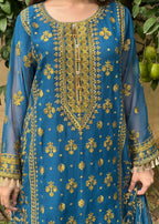 Four Season Boutique ZARI TEAL BLUE Women 3pcs