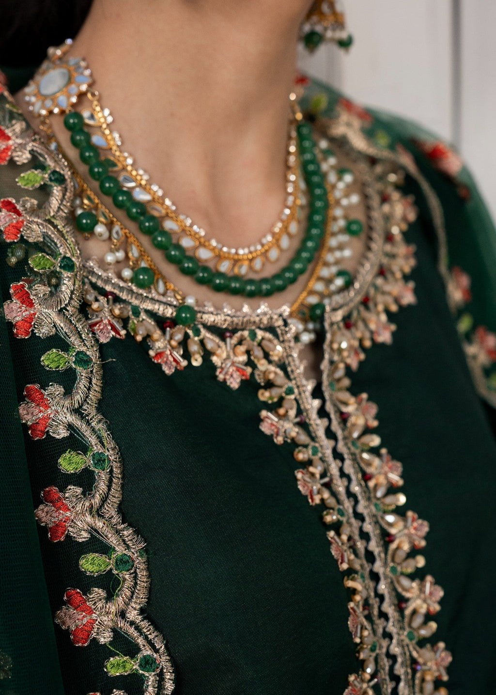 Pehnawa By Bin Akram’s Farshi Luxe Green | Silk Women 3pcs