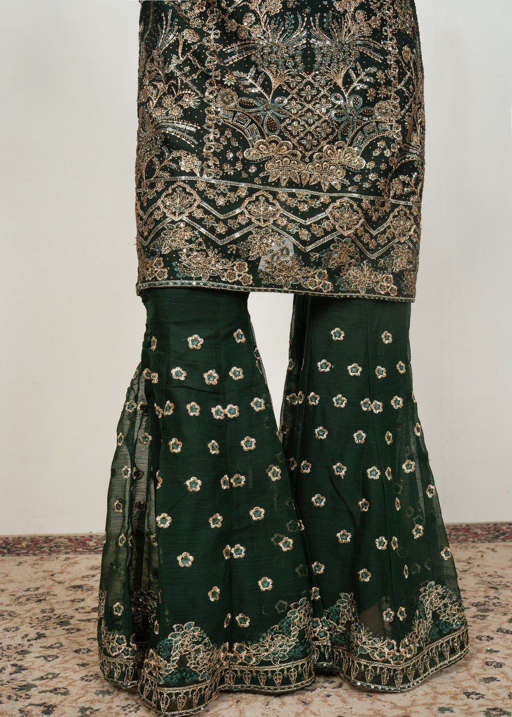 Four Season Boutique MAHAJABEEN BOTTLE GREEN Women 3pcs