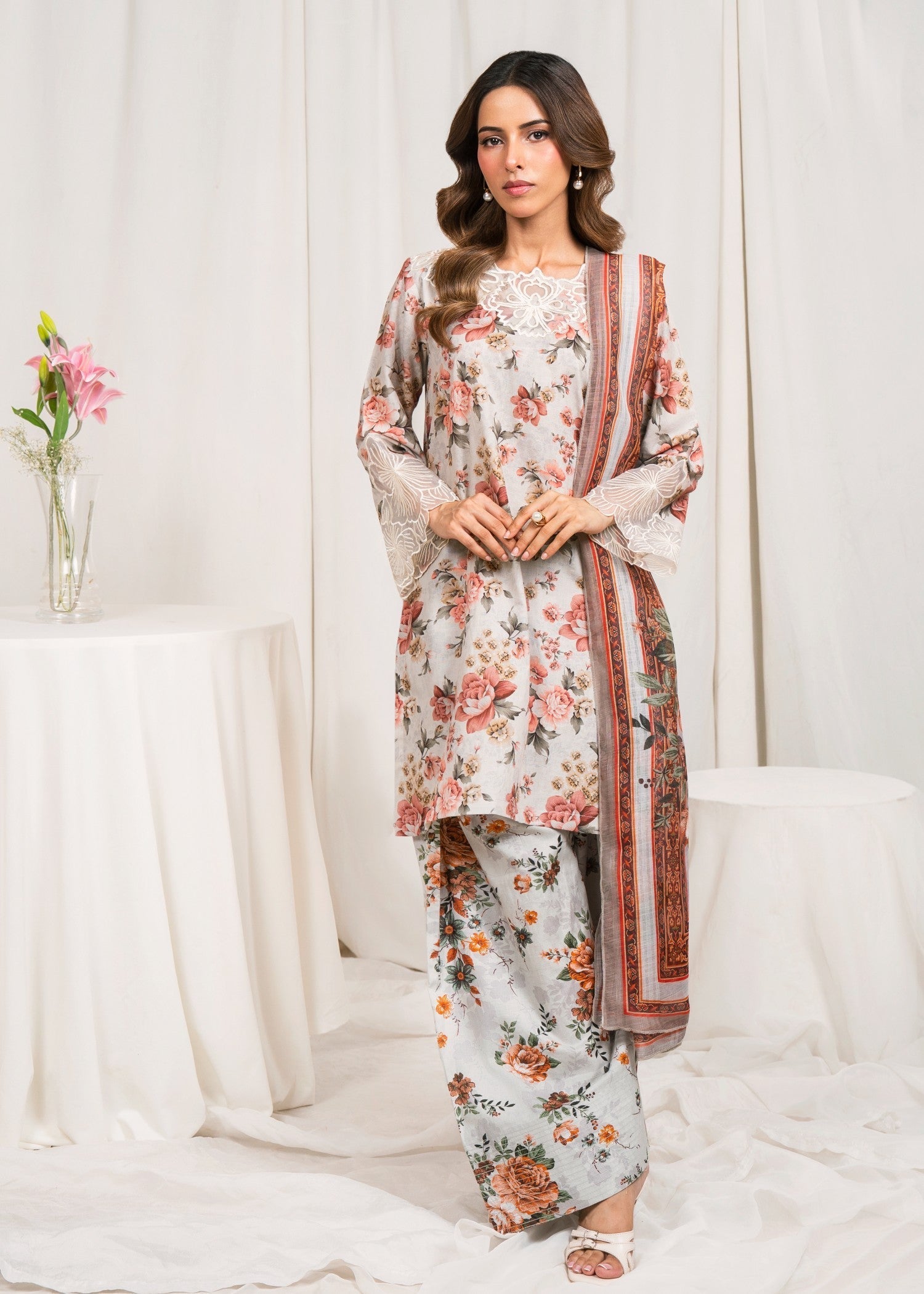 Sahibas By Mirza Zenobia Grey Women 3pcs