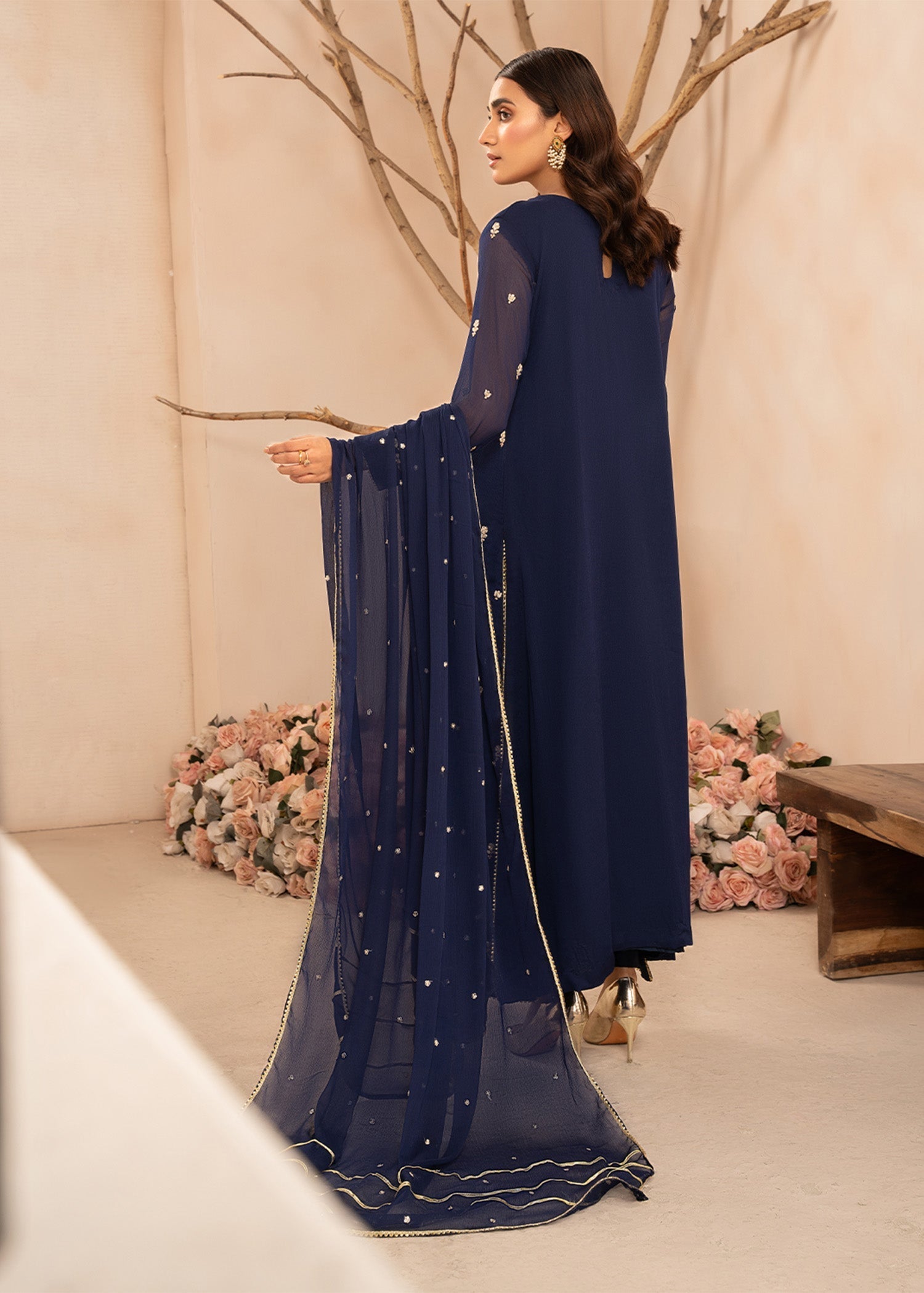 Agha Jaan Insia Blue Women 3pcs