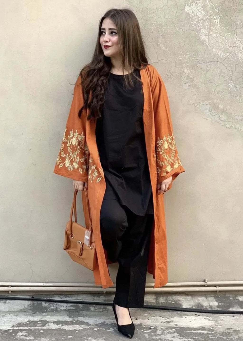 Akhrot Clothing Tangerine Black Cardigan Women 3pcs