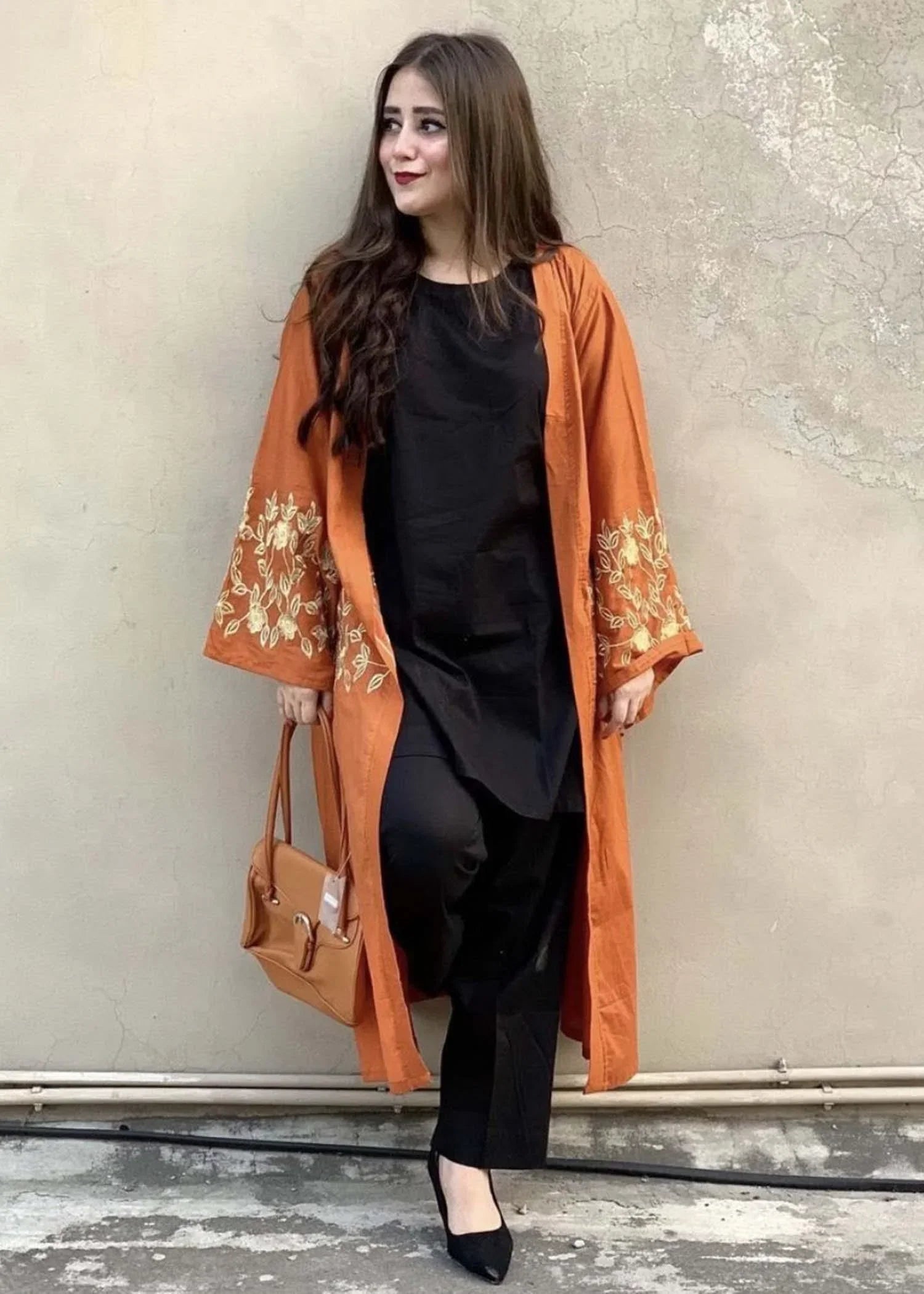 Akhrot Clothing Tangerine Black Cardigan Women 3pcs