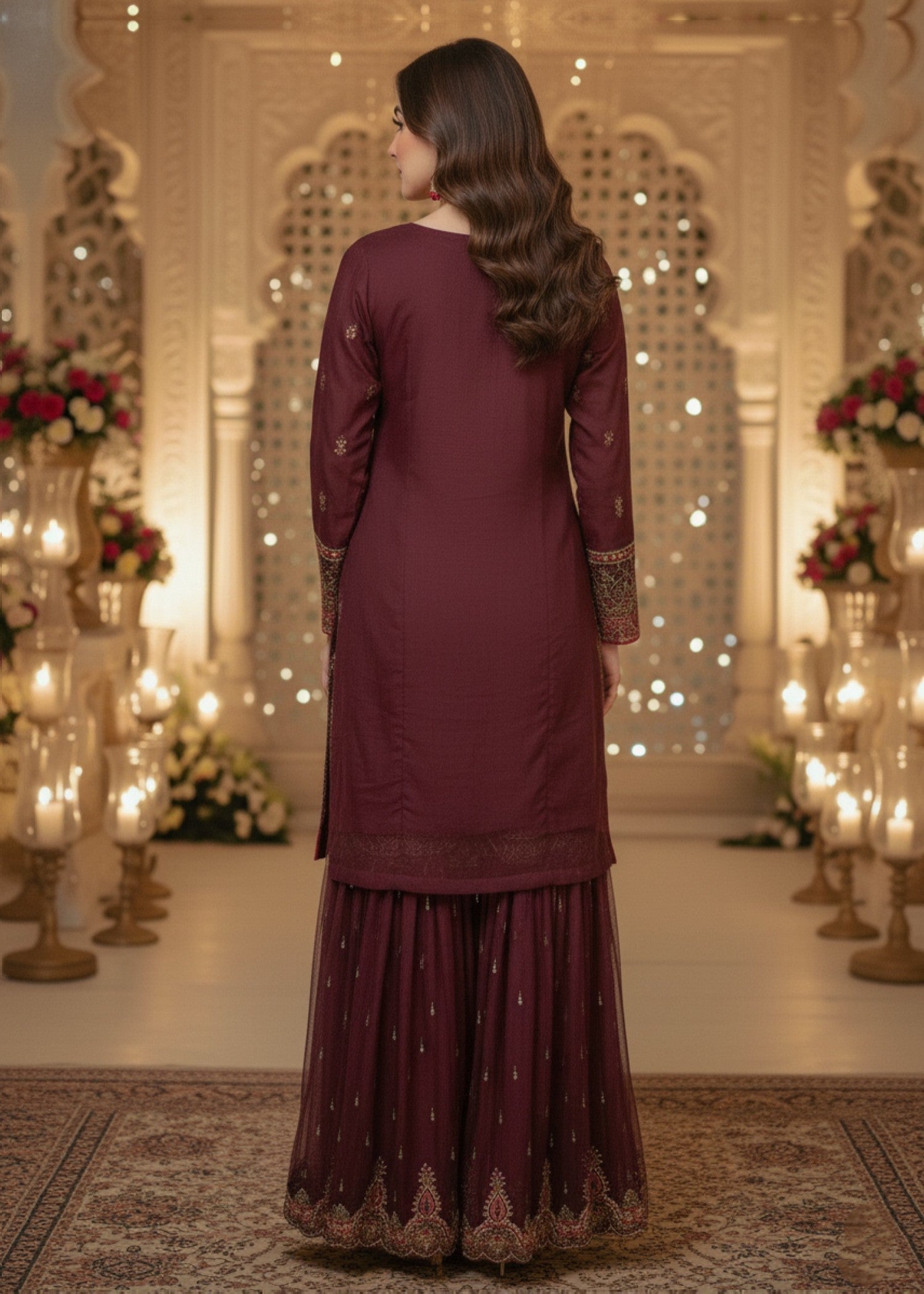 Diara Couture ZOYA US 603 BURGUNDY Women 3pcs