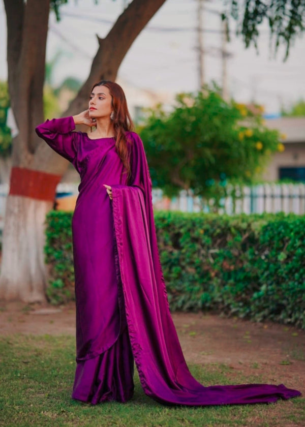 Culaccino Saree Studio Fuchsia Women 2pcs