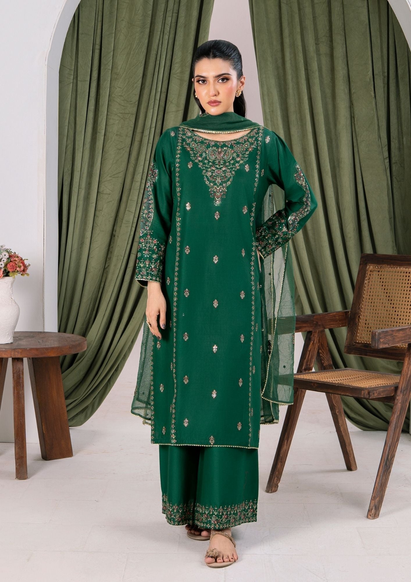 Alfatah Pret Embroidered Lawn ZAUQ S25 0004 Women 3pcs