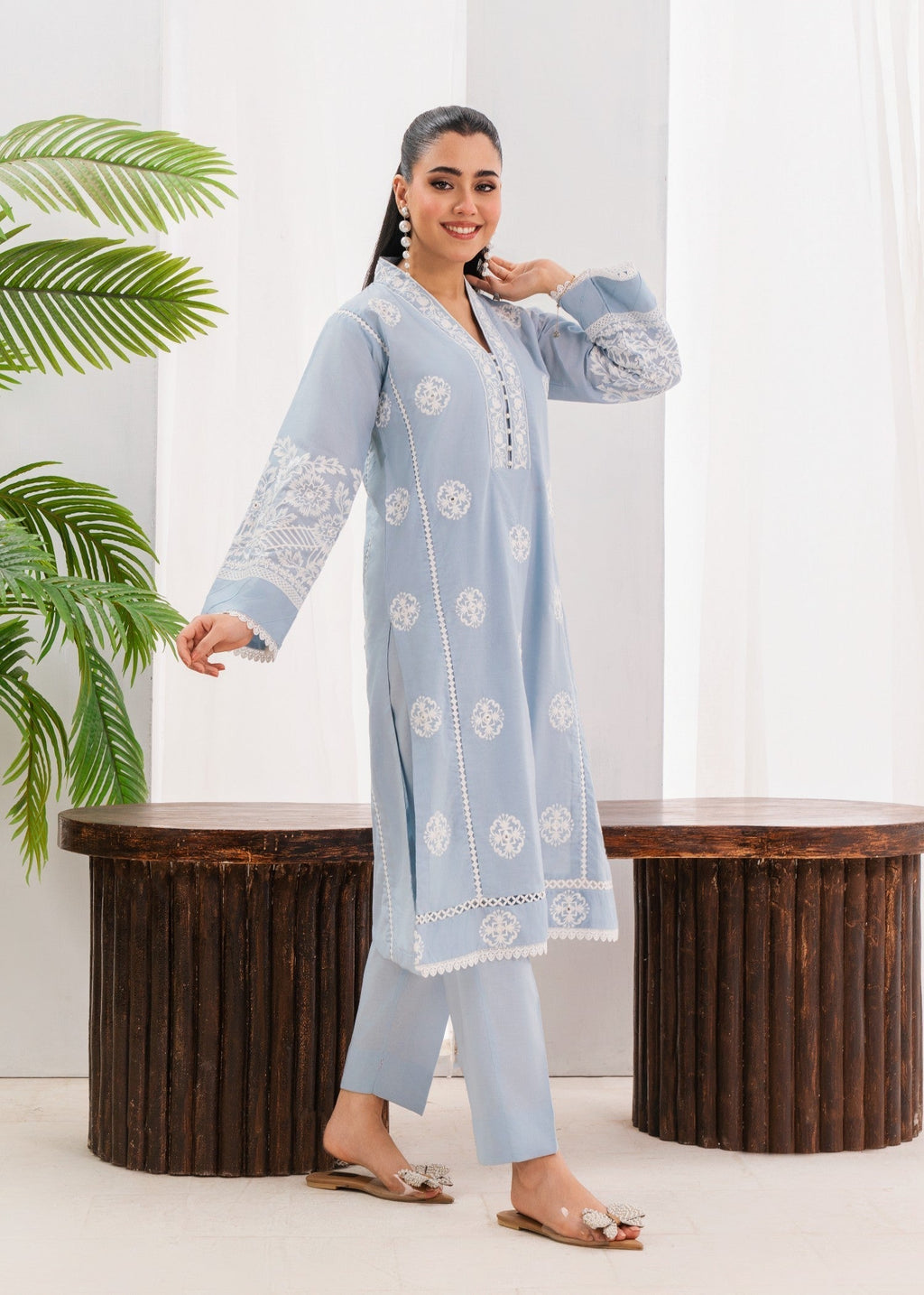 Sahibas By Mirza Liyana Sky Blue Women 2pcs