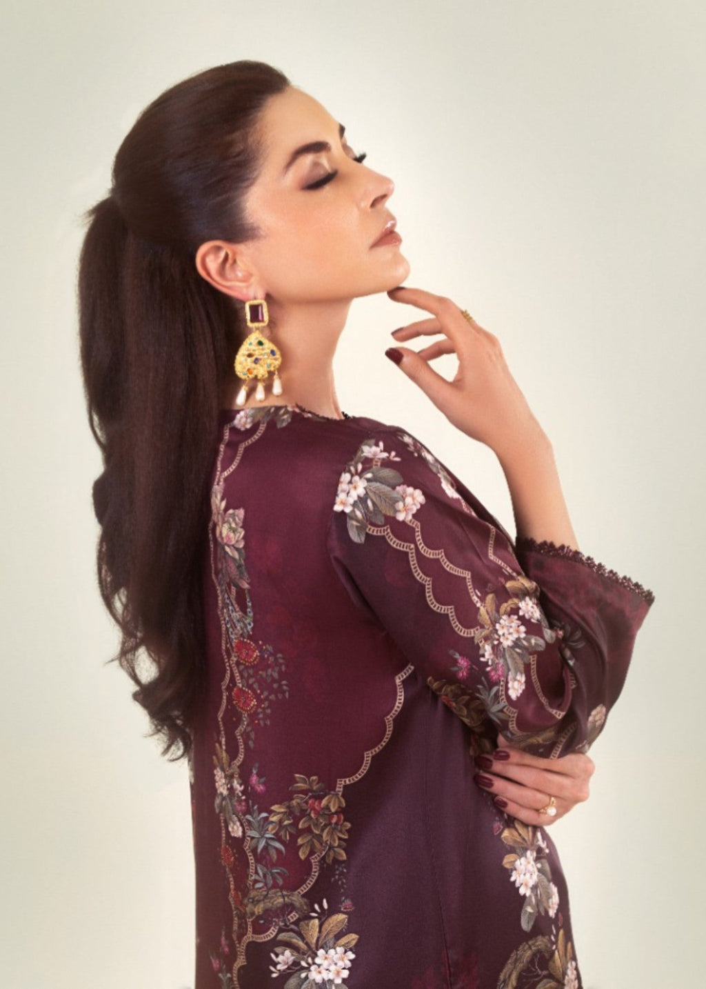 Peach Republic Printed Silk Dress 03 Women 2pcs