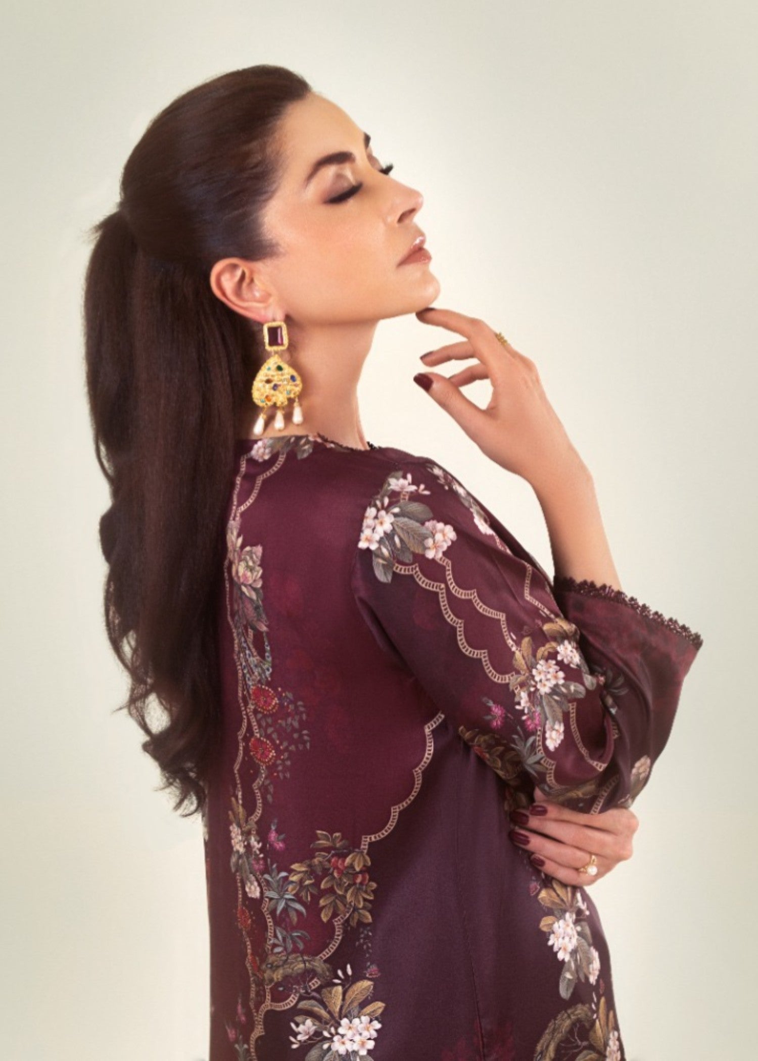 Peach Republic Printed Silk Dress 03 Women 2pcs