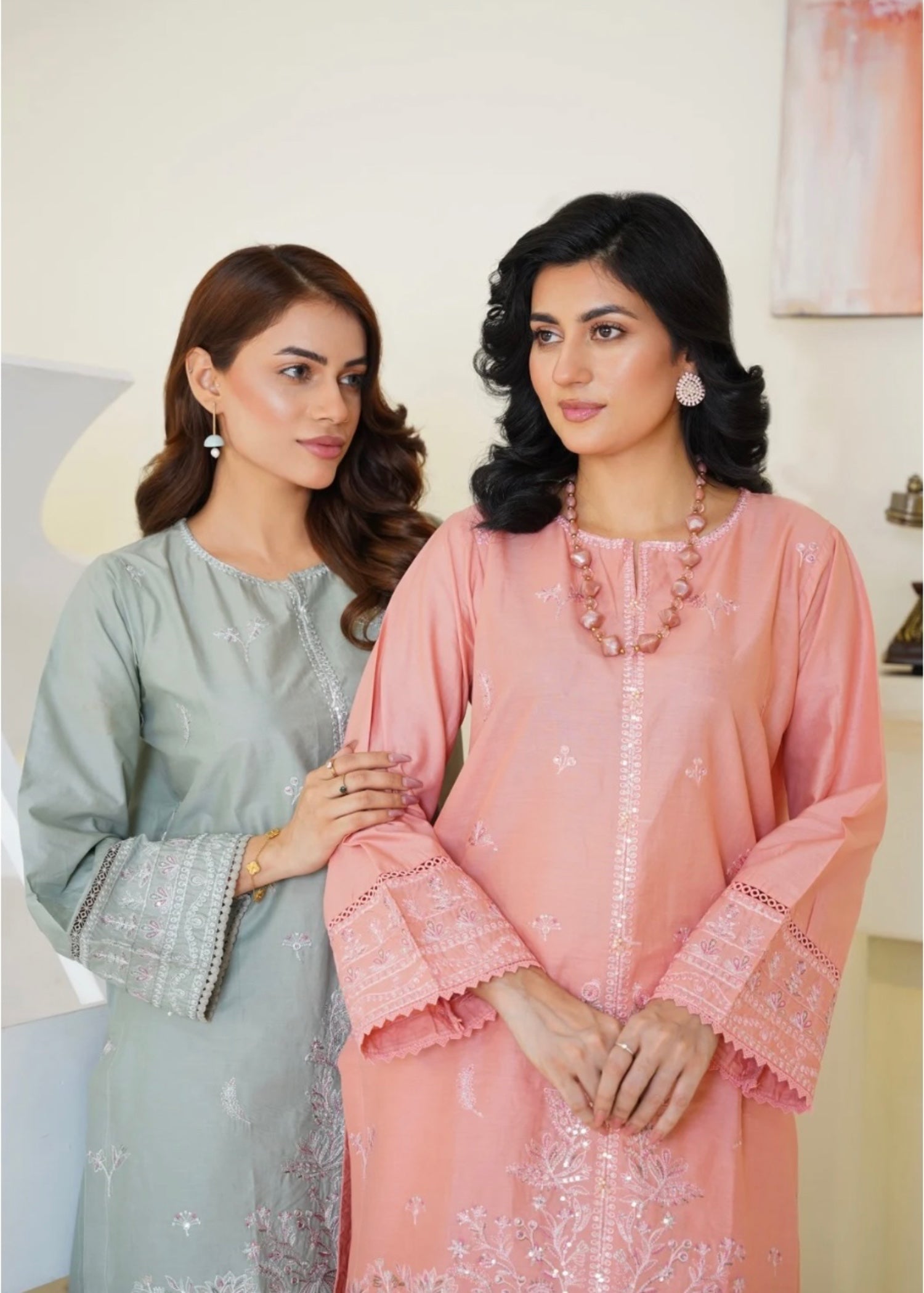 The Turkish Wear Pastel Green Set Women 2pcs
