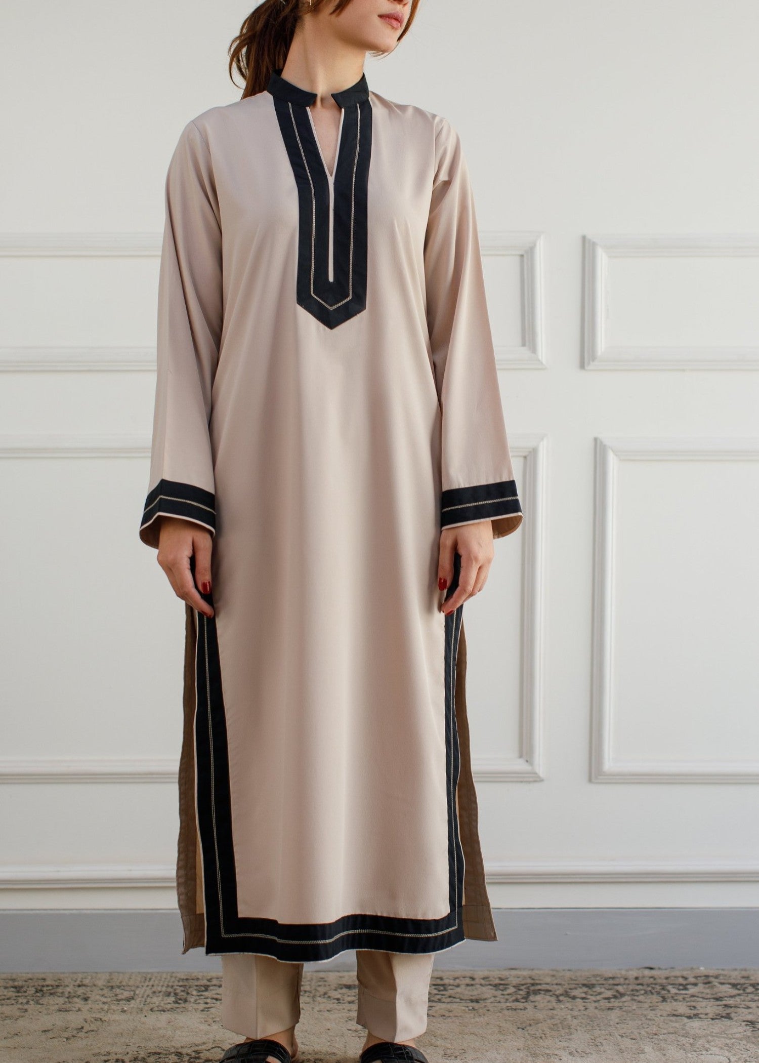 Peach Republic Beige Suit Women 2pcs