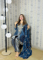 MMG Garments NOOR E CHASHAM| CHIFFON EMBROIDERED BACKTAIL FROCK MMG 825 Women 3pcs