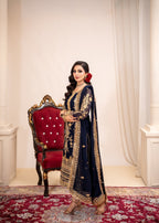 Alyssa Navy blue suit ALL402 Women 3pcs