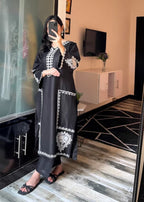 Tehzeeb Libas BLACK SPARKLE EMBROIDERED Women 2pcs