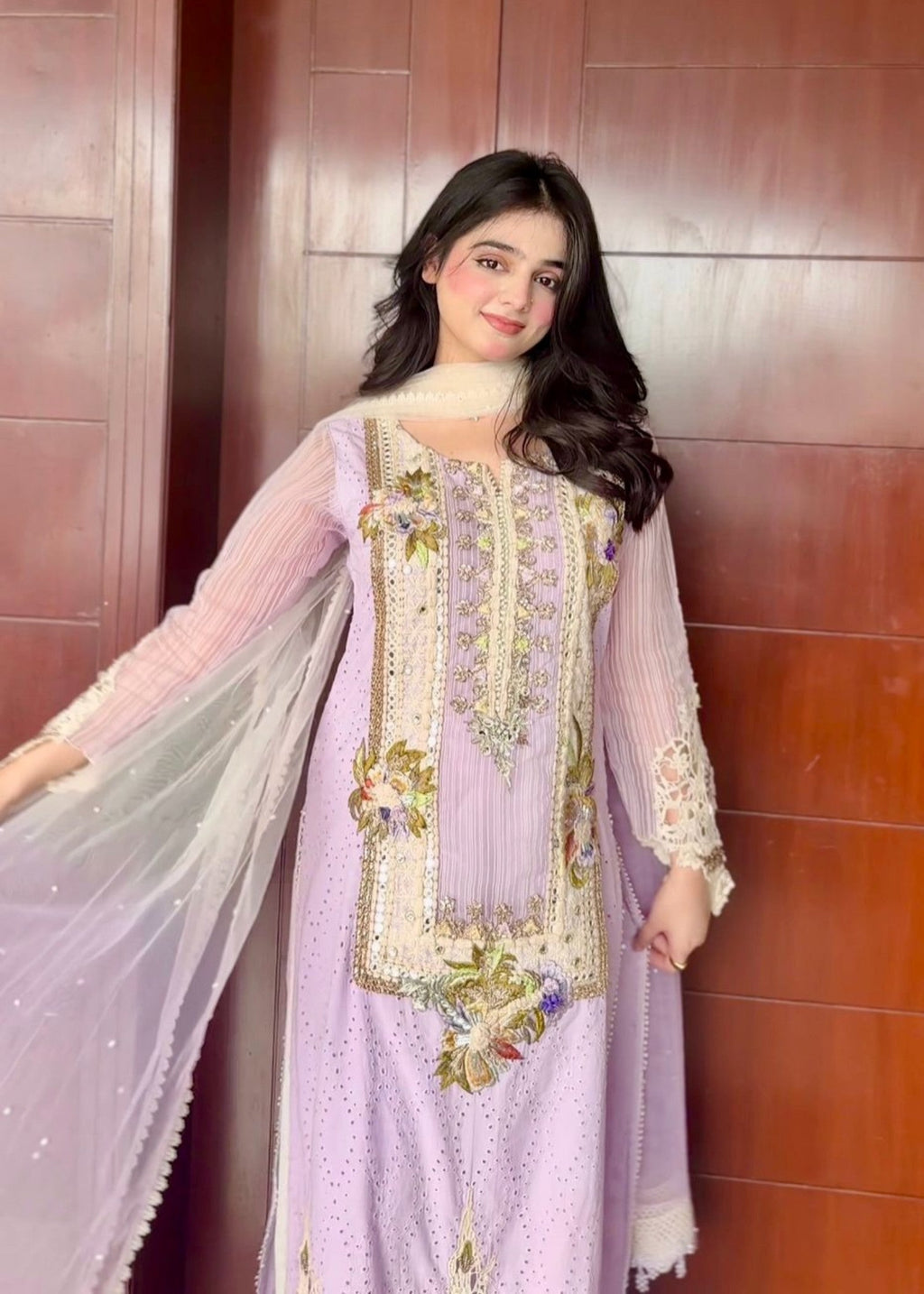 Khuda Baksh Creations S 125 Lavender Women 4pcs