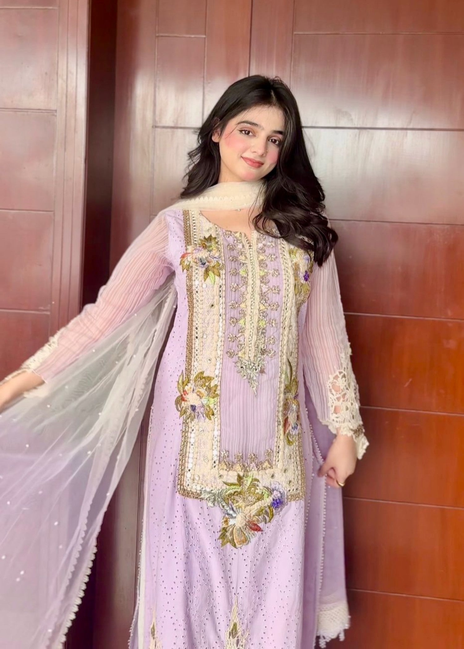 Khuda Baksh Creations S 125 Lavender Women 4pcs