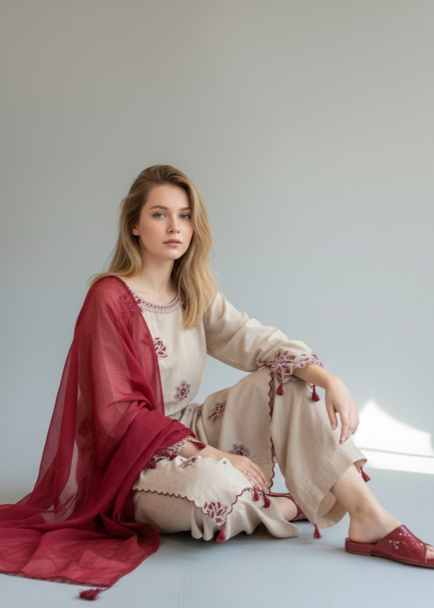 Virrora.Pk CREMSON Women 3pcs