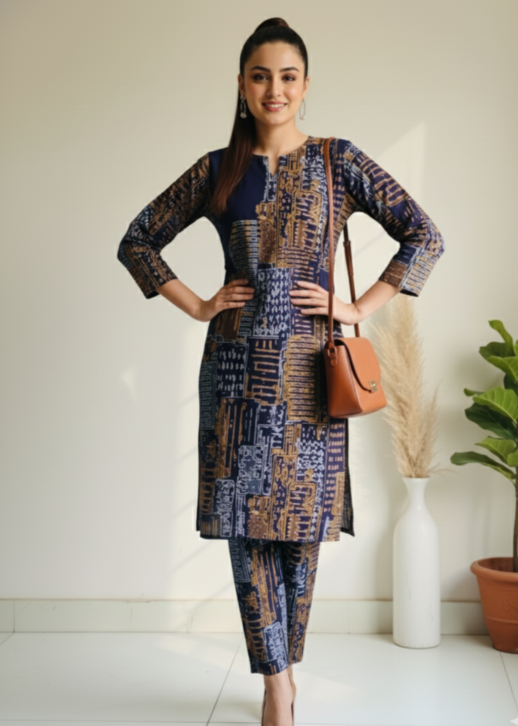 Anabya Garments Mountain Navy Women 2pcs