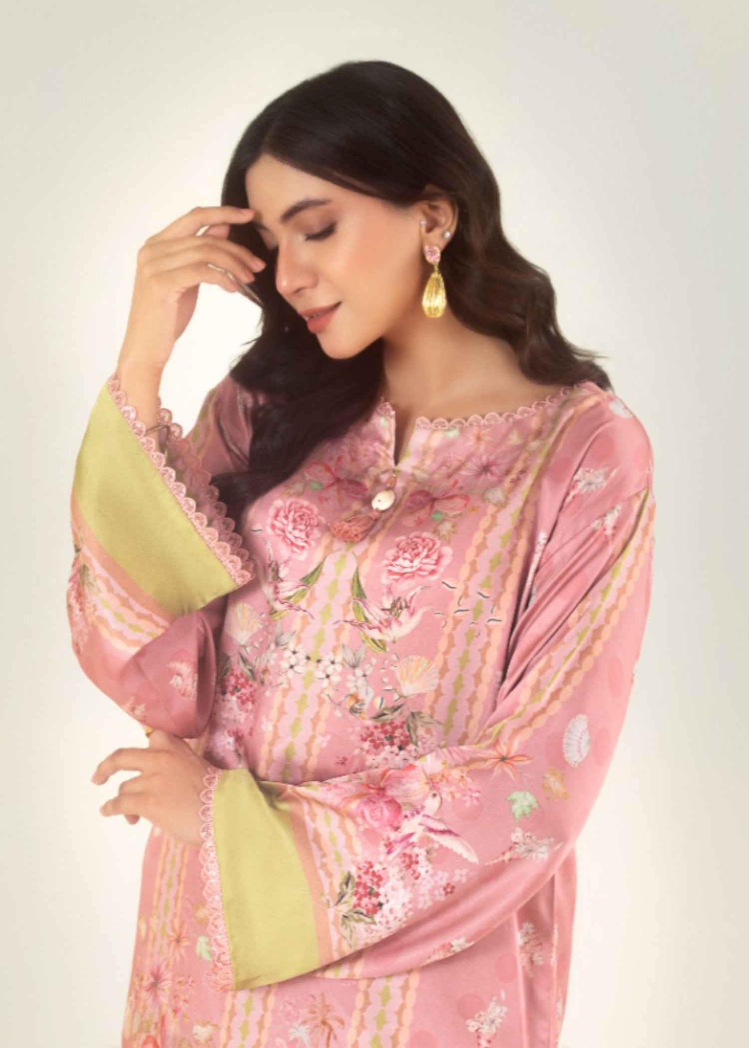 Peach Republic Printed Silk Dress 02 Women 2pcs