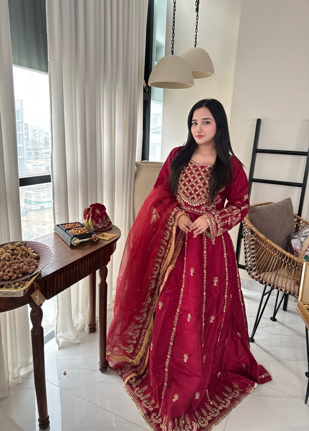 Suits By Sadia Maroon imaan maxi Women 4pcs