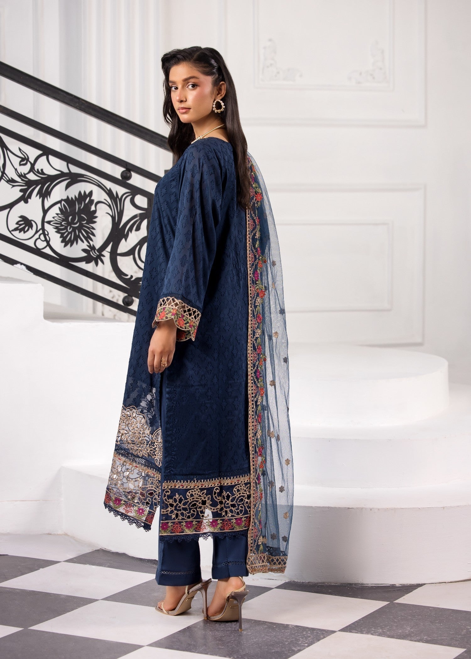 Bin Tayyab (BT006374 BLU 01) Women 3pcs