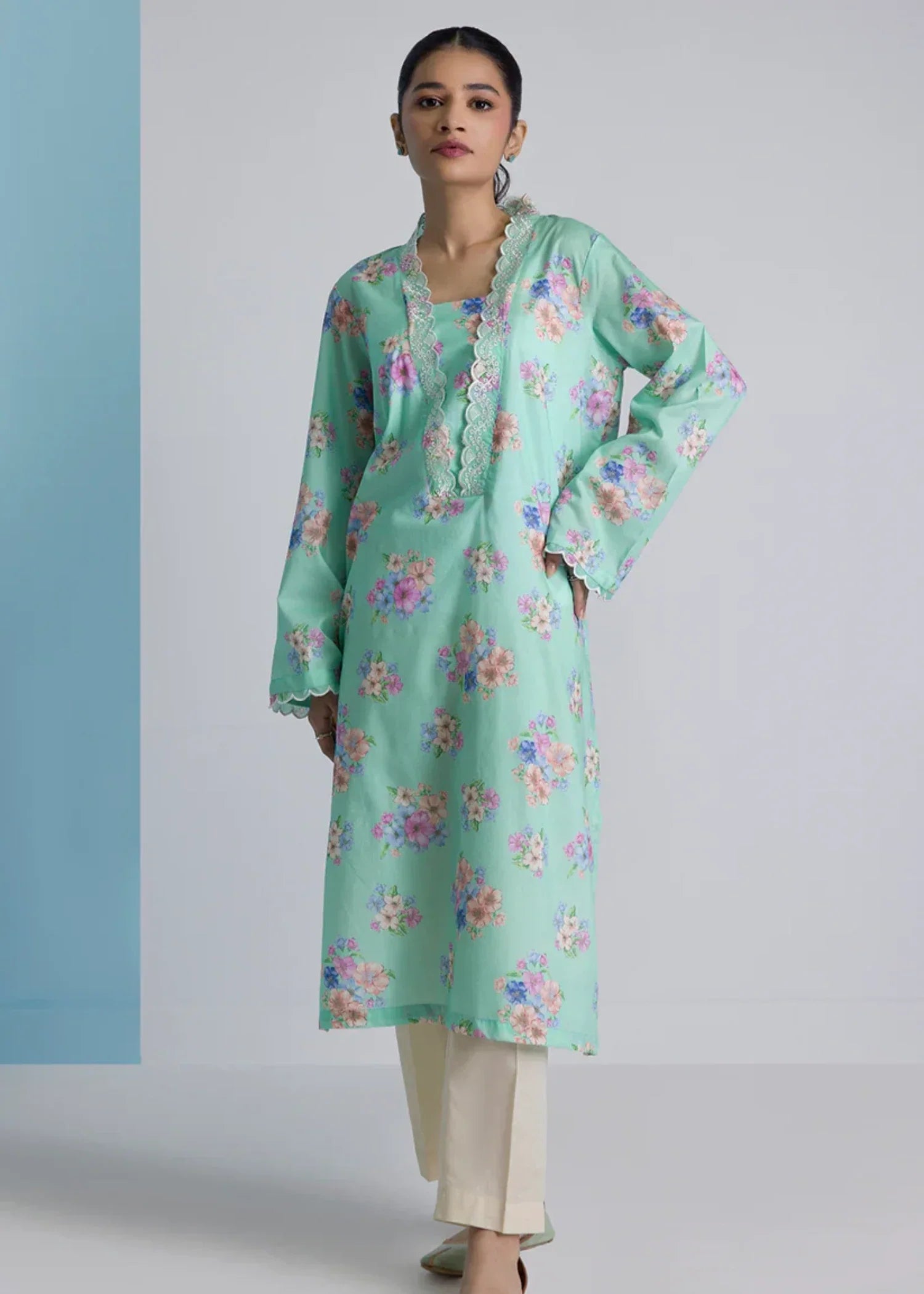 Zellbury WPS2512272 Pastel Green Women 1pcs