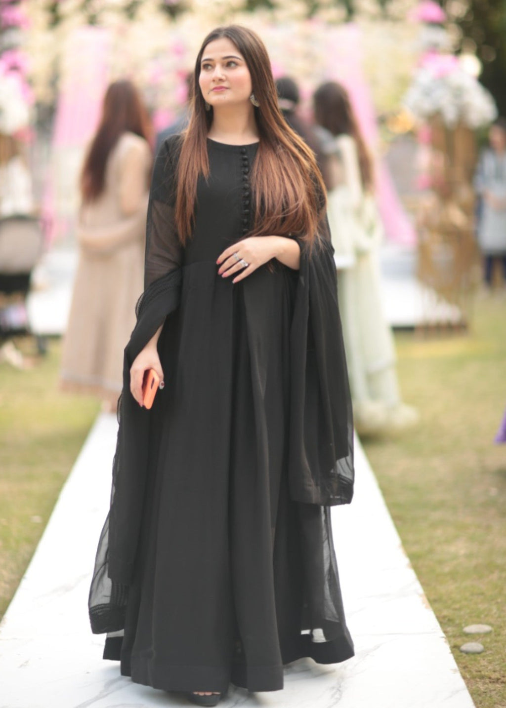 Miss & Mrs Chiffon black b Women 3pcs