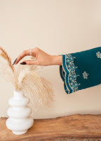 Tehzeeb Libas SEA BLUE EMBROIDERED Women 2pcs