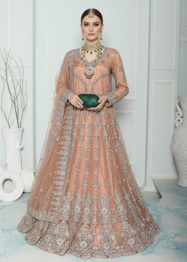 Insiya By Saira Jawad Bridal Maxi Peach 216 Women 2pcs