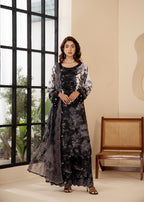 Khubsurat 4253 KH ST BLACK Printed Women 3pcs