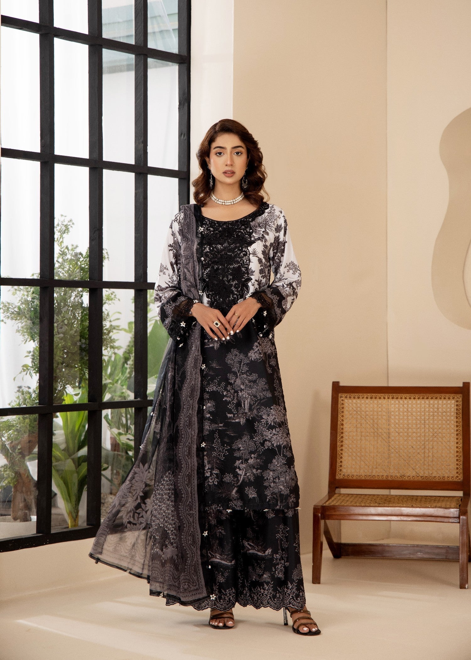 Khubsurat 4253 KH ST BLACK Printed Women 3pcs