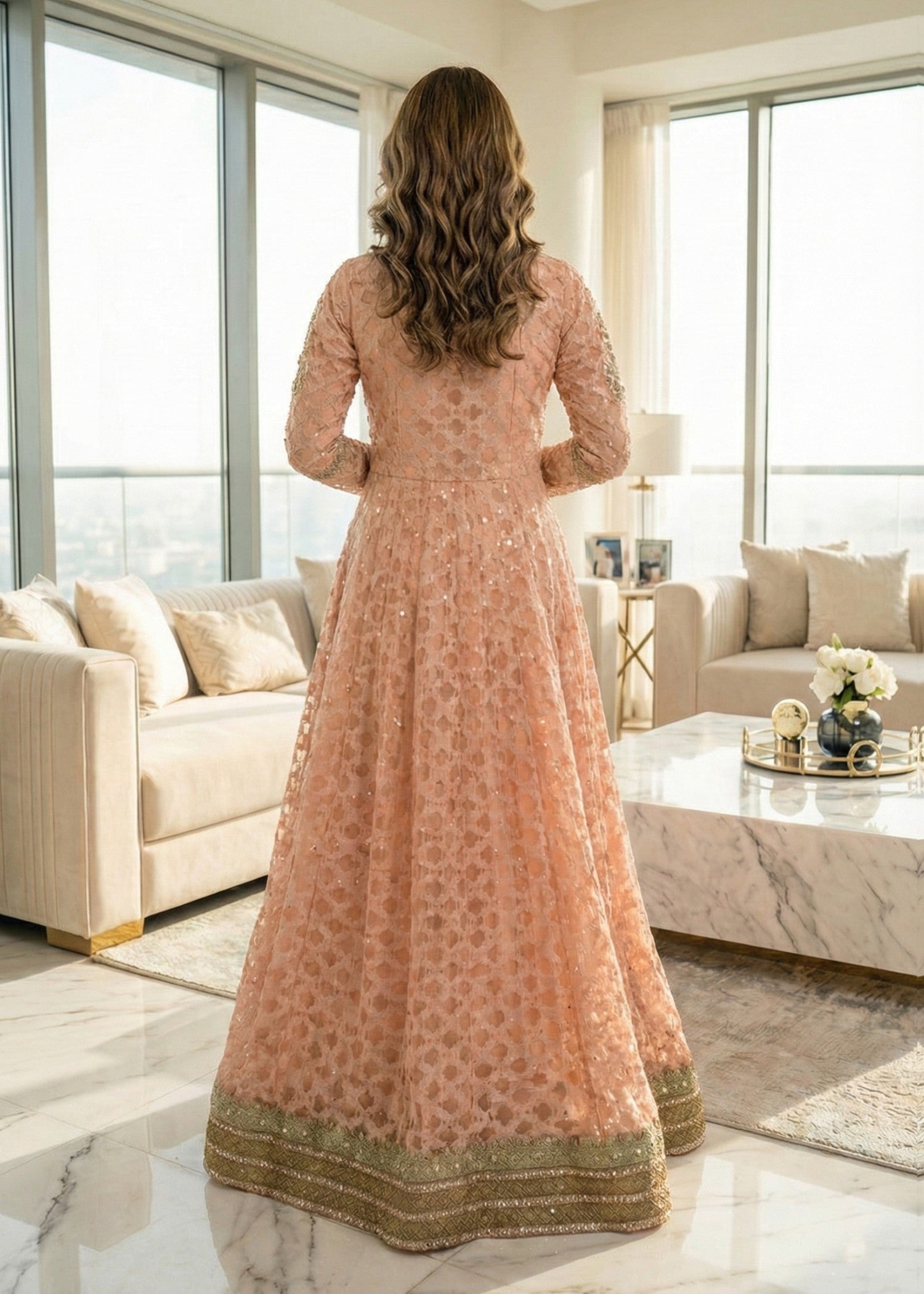 Diara Couture LAYLA US 565 PEACH PINK Women 3pcs