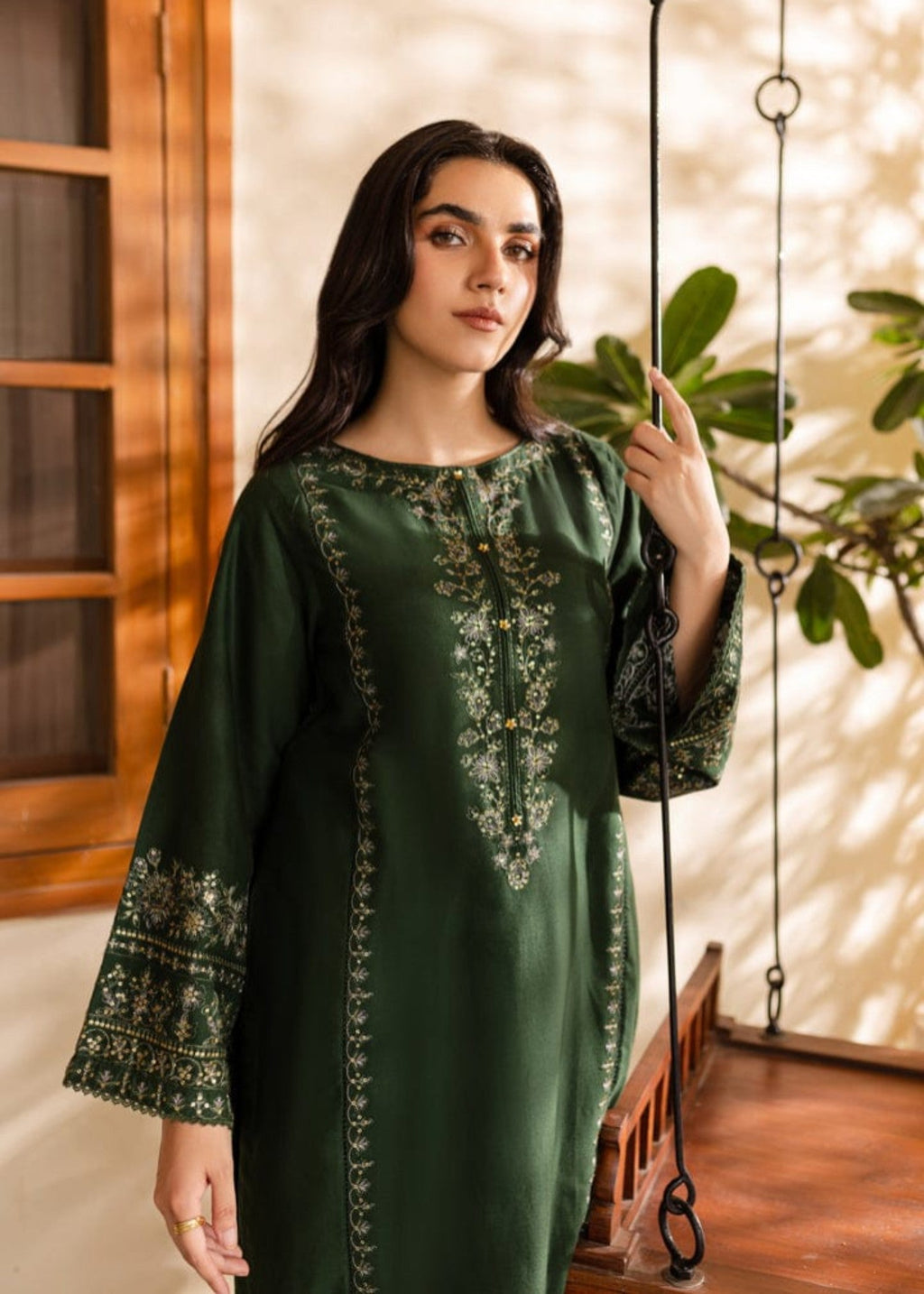 Shehroz Fashion OLIVE BLOOM EMBROIDERY SUIT Women 2pcs