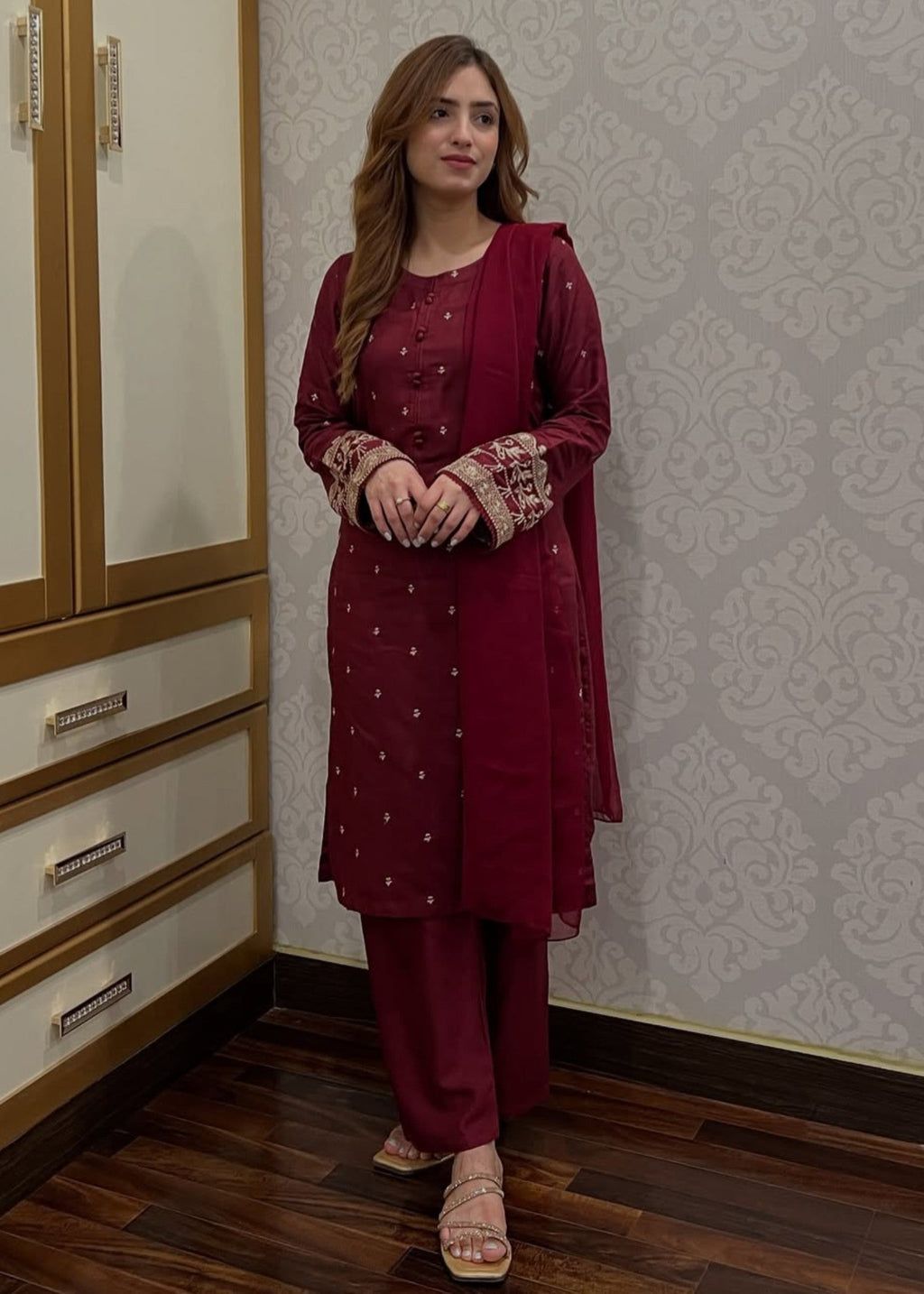 Tawakal Closet Alizeh Pop Garnet Women 2pcs