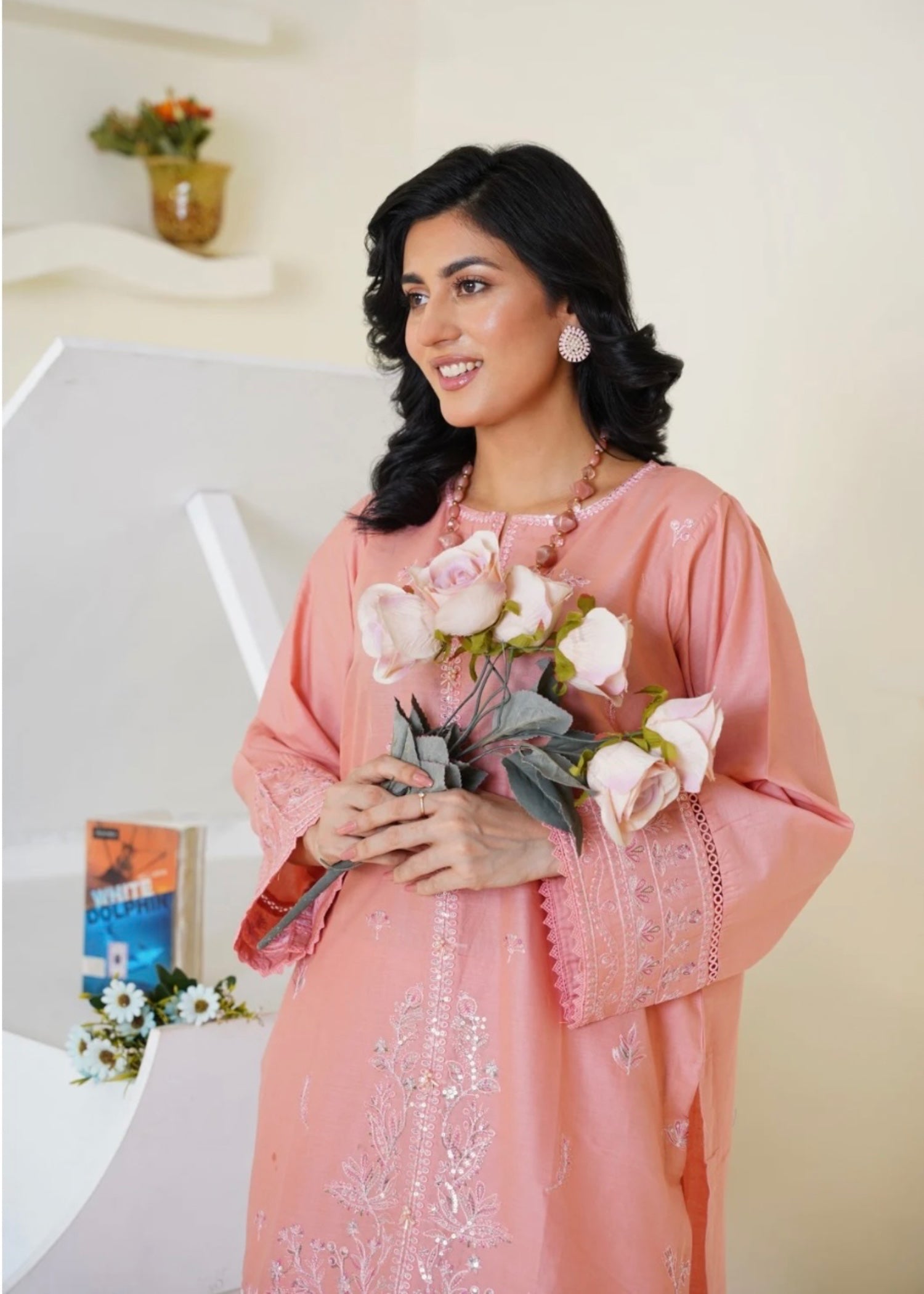 The Turkish Wear Sea Shell Pink Set Women 2pcs