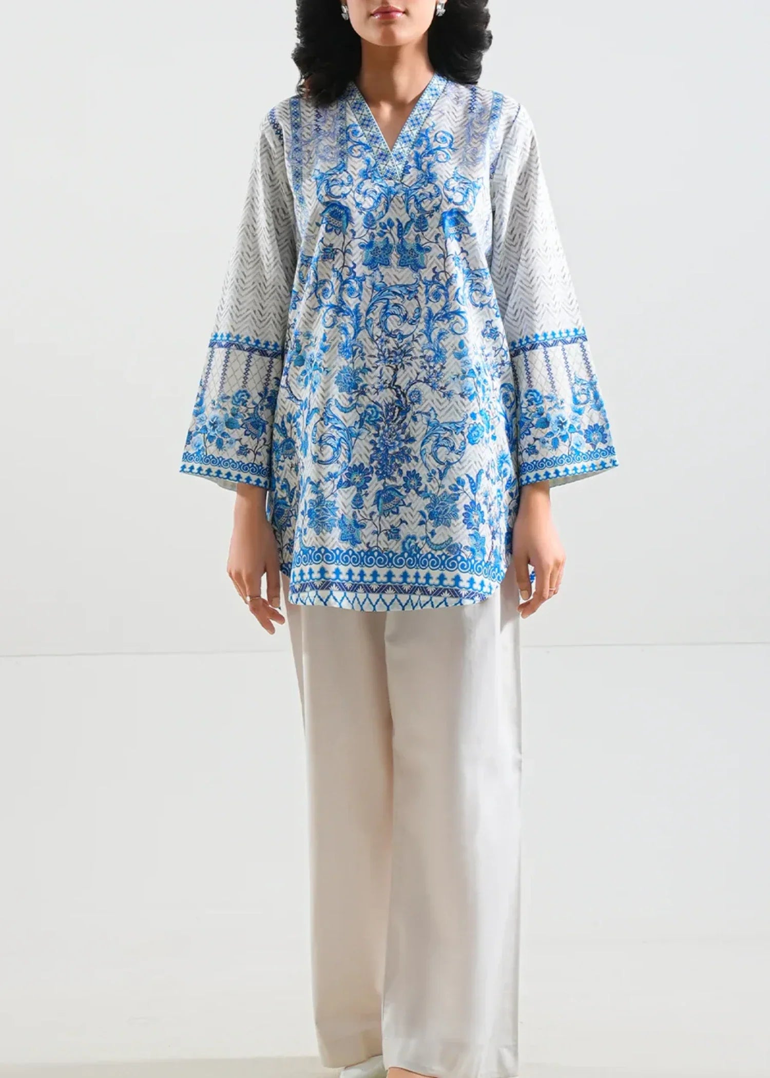 Saya Printed Khaddar Stitched Shirt WP1P 2072 Women 1pcs