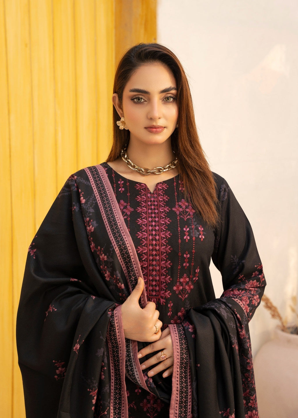 Designer Rack Digital embraided Dhanak black Women 3pcs