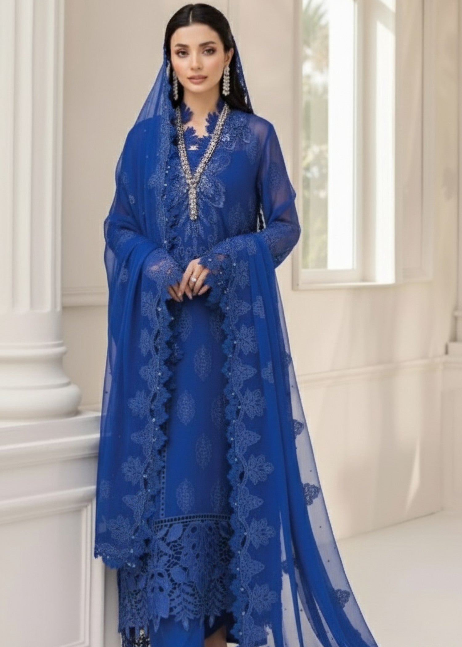 Malhaar MAL CF 4357 Blue Women 3pcs